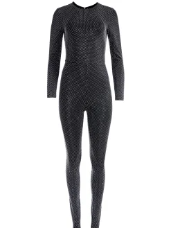 FREDDIE CREWNECK EMBELLISHED CATSUIT