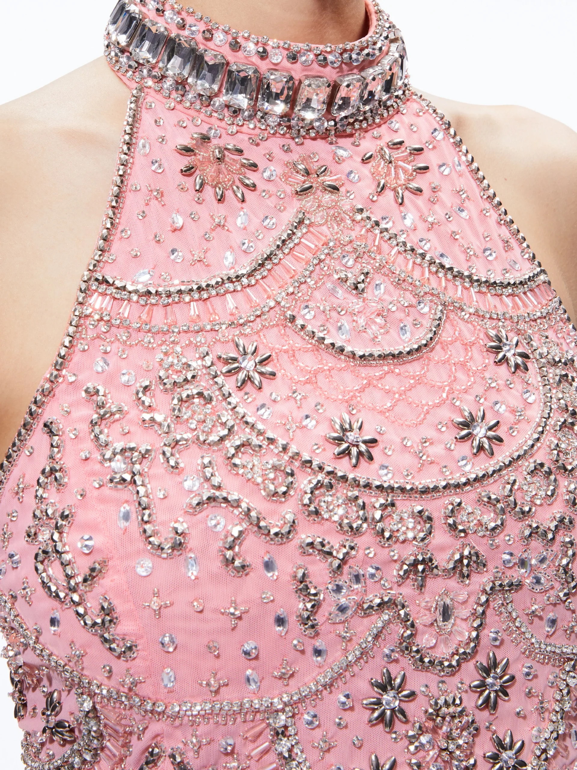 GATZ EMBELLISHED HIGH NECK TOP
