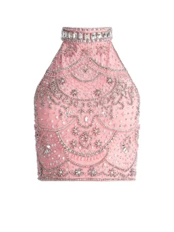GATZ EMBELLISHED HIGH NECK TOP