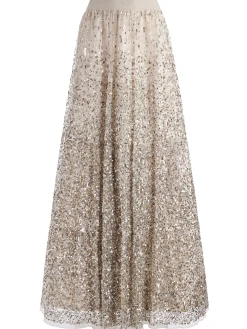 GATZ EMBELLISHED HIGH NECK TOP + CATRINA EMBELLISHED GOWN MAXI SKIRT