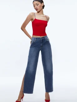 GAYLE EMBELLISHED SIDE JEAN