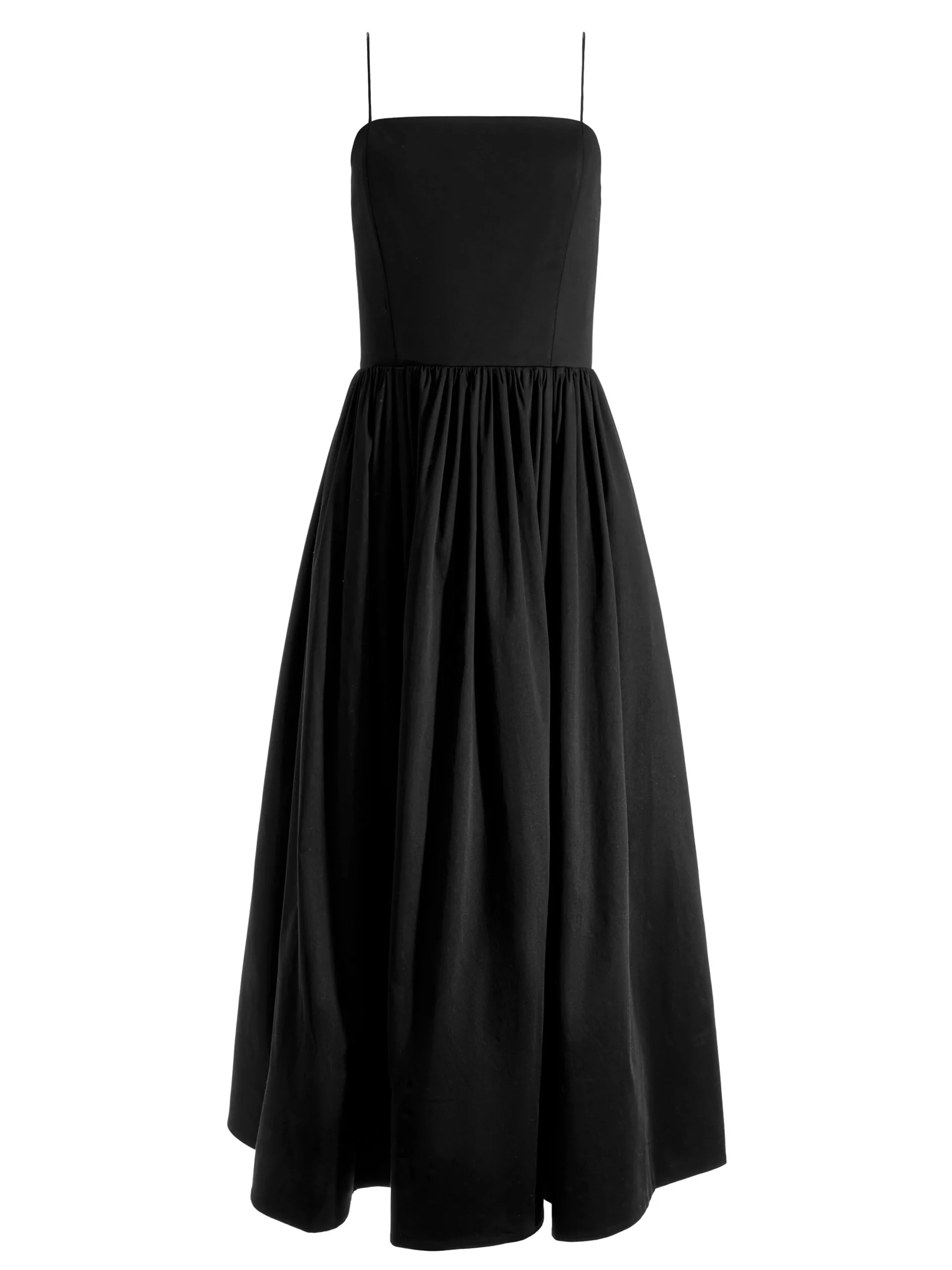 GLYNIS SPAGHETTI STRAP SCARF MIDI DRESS