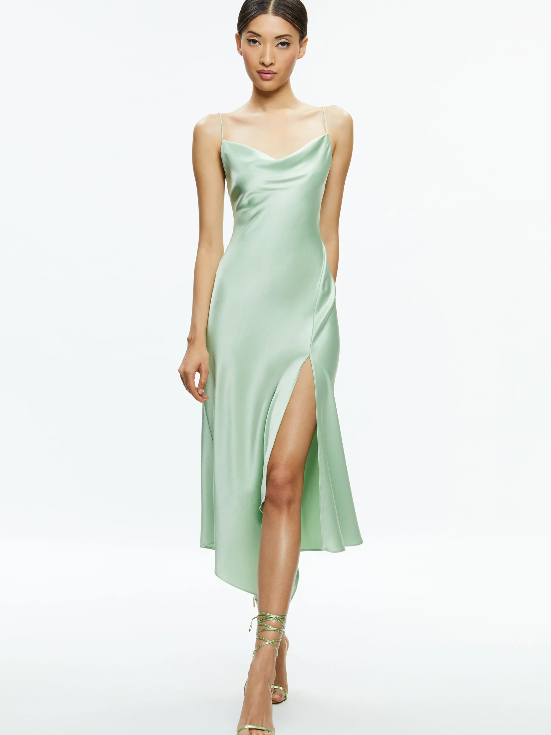 HARMONY DRAPEY ASYMMETRICAL MIDI DRESS