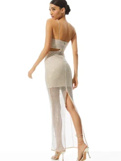 HAVANA EMBELLISHED CUT OUT DRESS