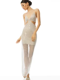 HAVANA EMBELLISHED CUT OUT DRESS
