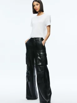 JOETTE VEGAN LEATHER CARGO PANT