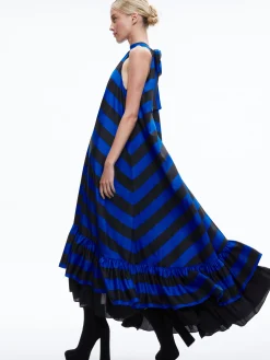 JOVIE HALTER NECK HIGH LOW MAXI DRESS
