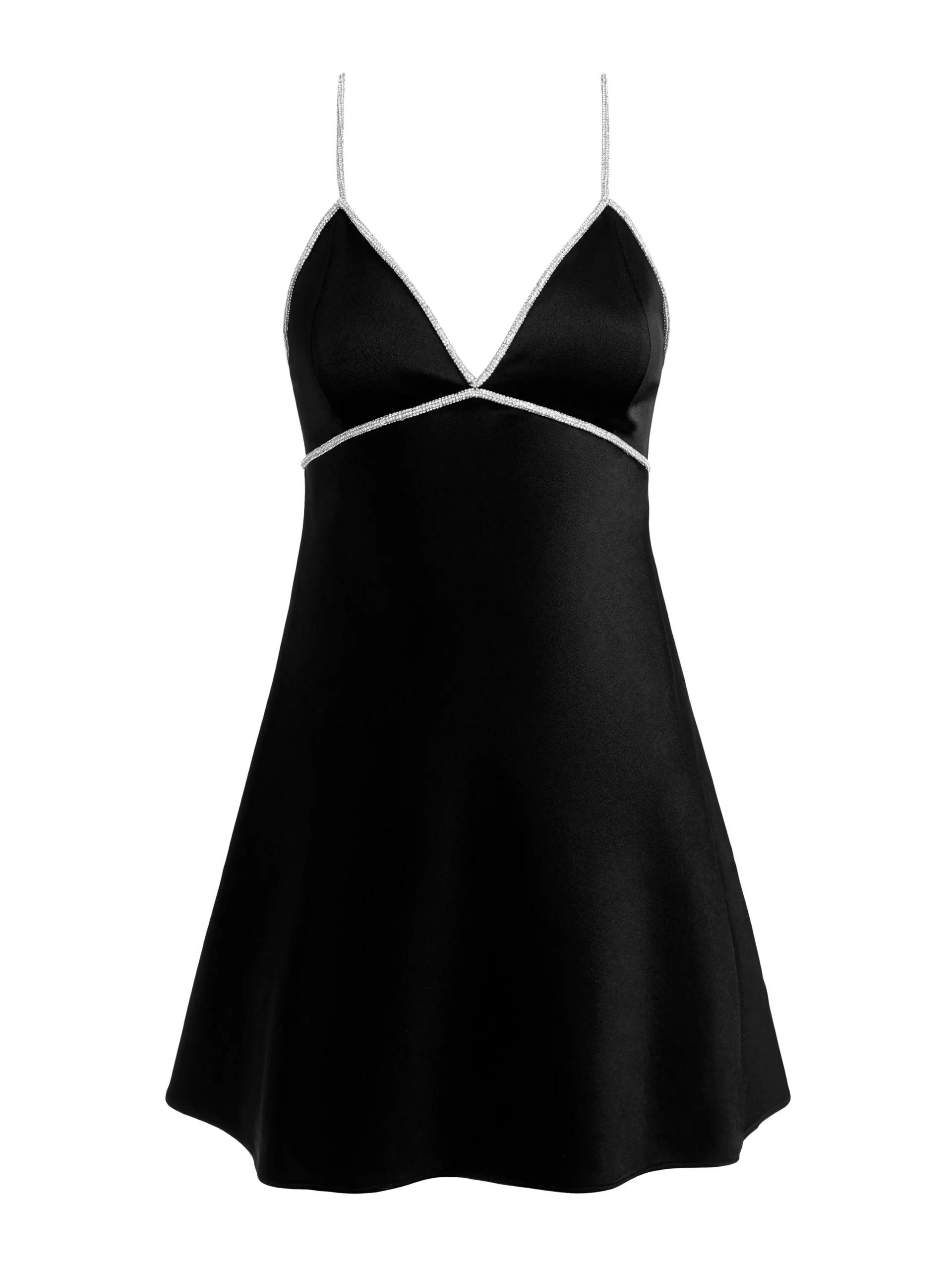 JULIENNE EMBELLISHED V-NECK MINI DRESS