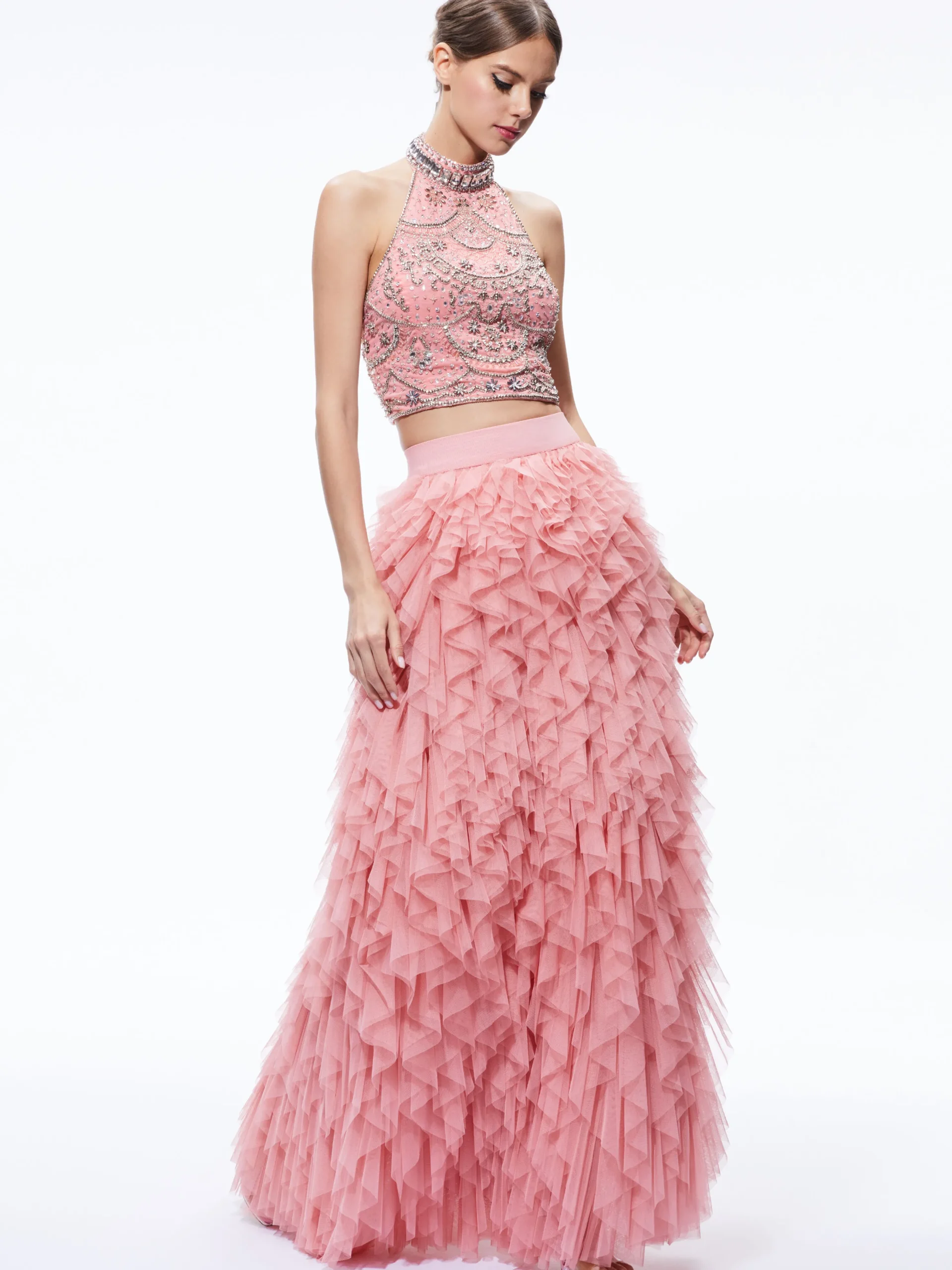 KAL RUFFLE GOWN SKIRT