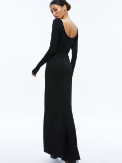KALENA SCOOP NECK CUTOUT MAXI DRESS