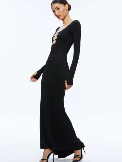 KALENA SCOOP NECK CUTOUT MAXI DRESS