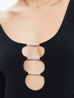 KALENA SCOOP NECK CUTOUT BODYSUIT