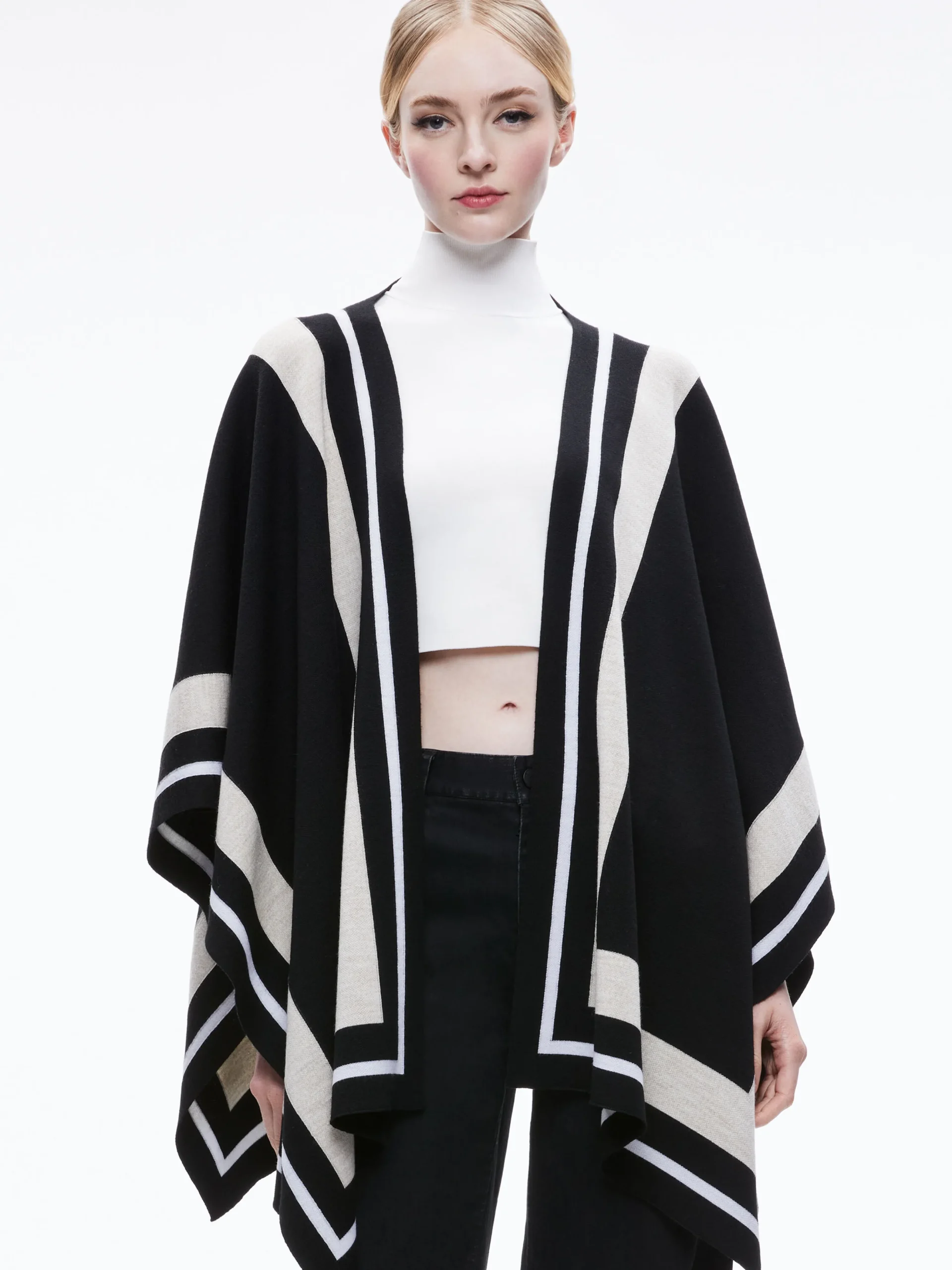 KAMALA STRIPE PONCHO