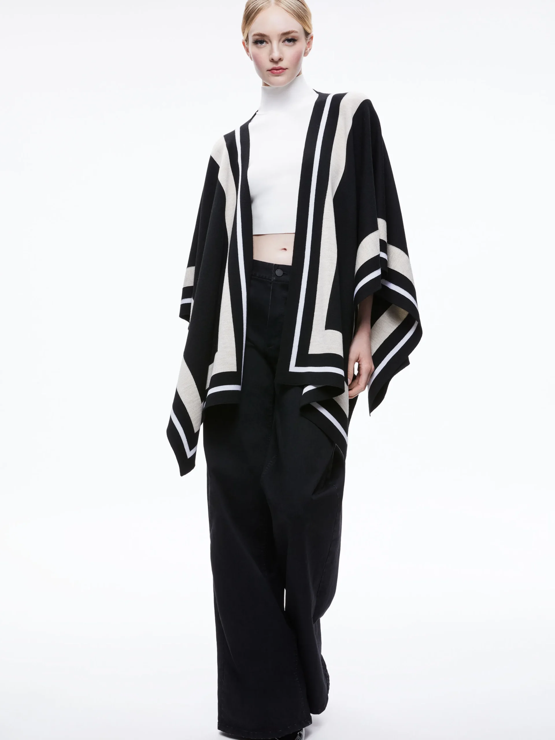 KAMALA STRIPE PONCHO