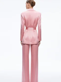 KARLEY WRAP BLAZER + JC WIDE LEG SIDE SLIT PANT