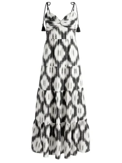 KATARA TWIST TOP TIERED MAXI DRESS