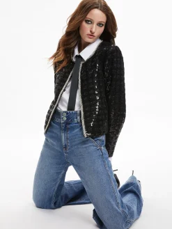 KIDMAN SEQUIN TWEED JACKET + RUBI SEQUIN TWEED MINI SKIRT