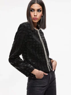 KIDMAN SEQUIN TWEED JACKET + RUBI SEQUIN TWEED MINI SKIRT