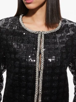 KIDMAN SEQUIN TWEED JACKET + RUBI SEQUIN TWEED MINI SKIRT
