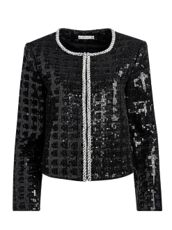 KIDMAN SEQUIN TWEED JACKET + RUBI SEQUIN TWEED MINI SKIRT