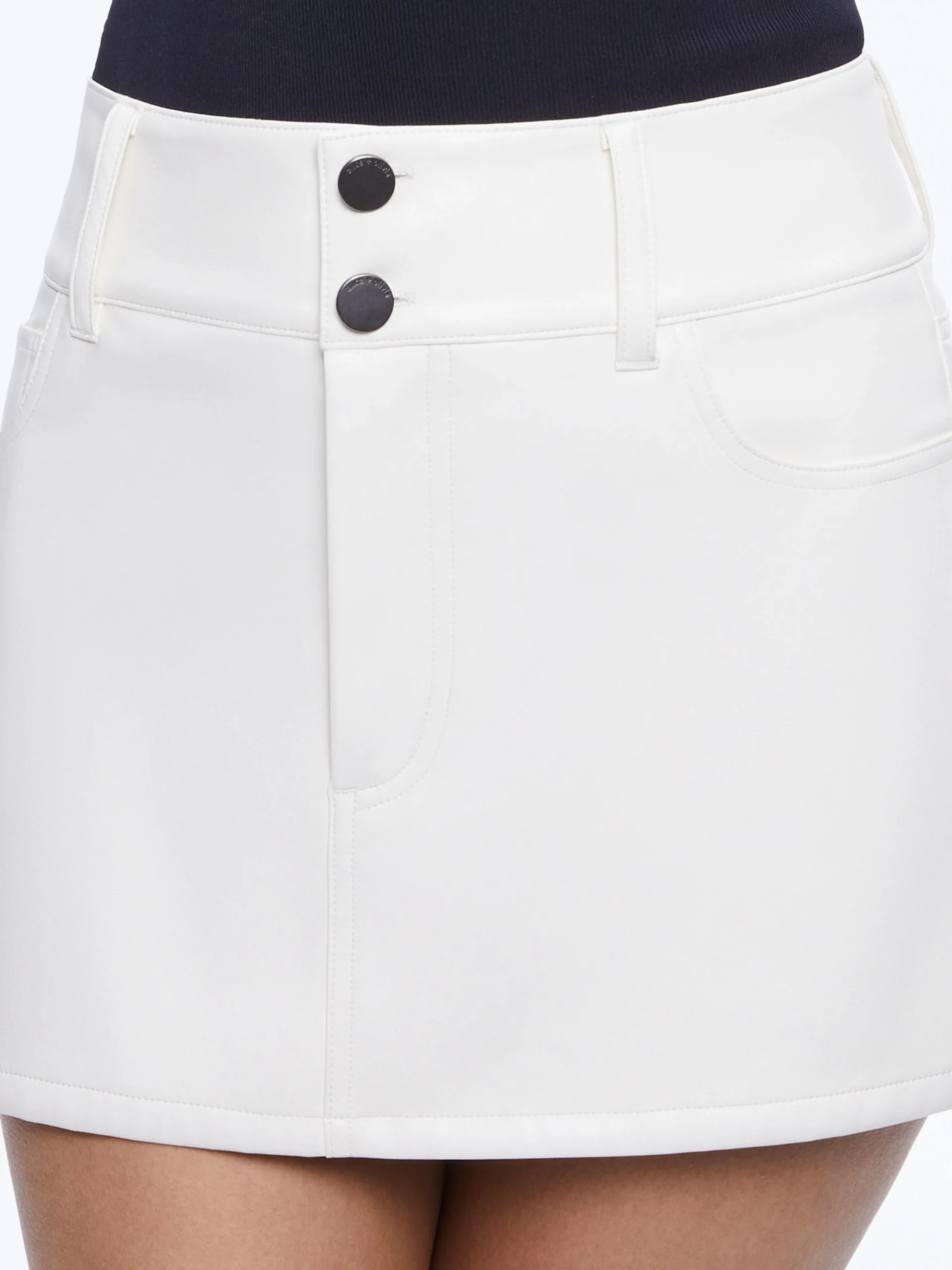 LAIKA LOW RISE VEGAN LEATHER MINI SKIRT