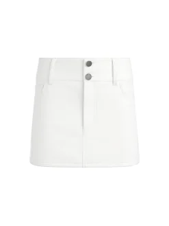 LAIKA LOW RISE VEGAN LEATHER MINI SKIRT