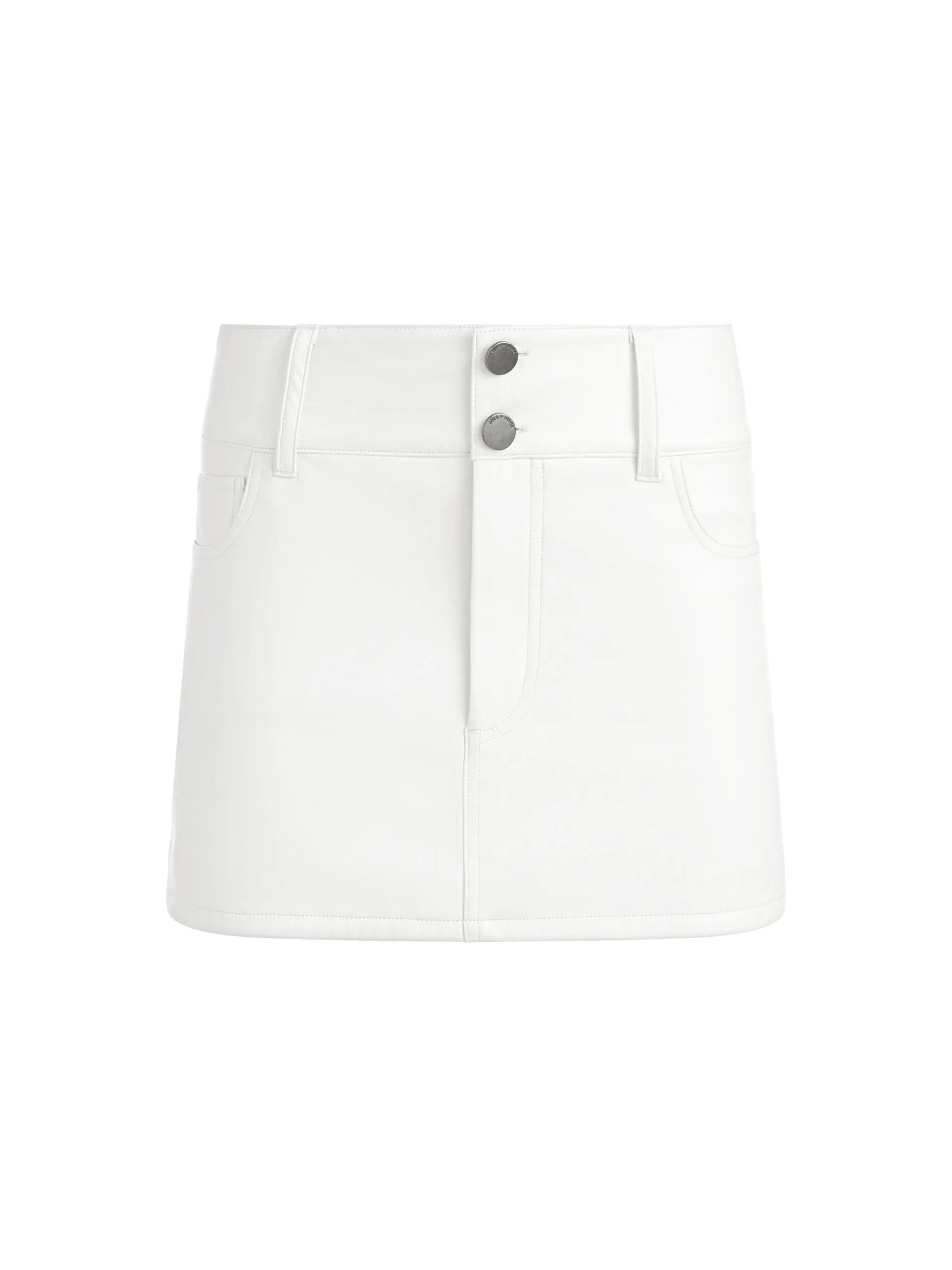 LAIKA LOW RISE VEGAN LEATHER MINI SKIRT