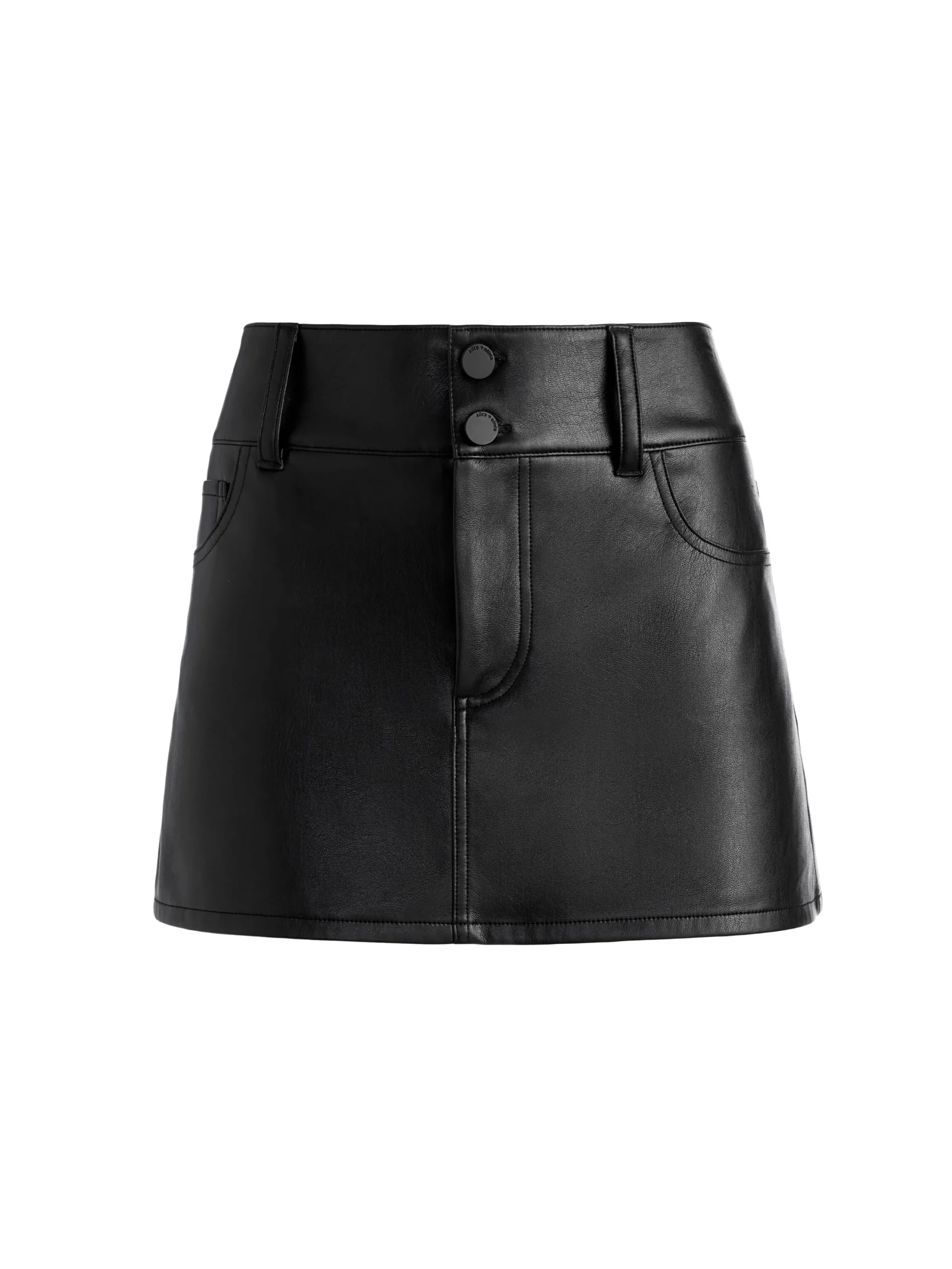 LAIKA LOW RISE VEGAN MINI SKIRT