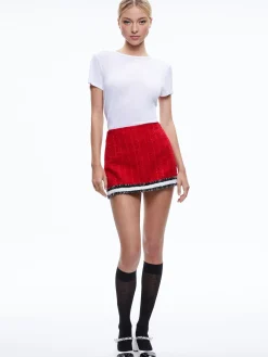 LANDON TWEED CROPPED JACKET + RUBI TWEED MINI SKIRT