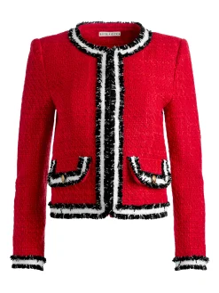 LANDON TWEED CROPPED JACKET + RUBI TWEED MINI SKIRT