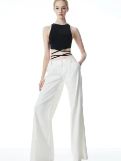 LATIA STRAPPY TIE WAIST KNIT TANK