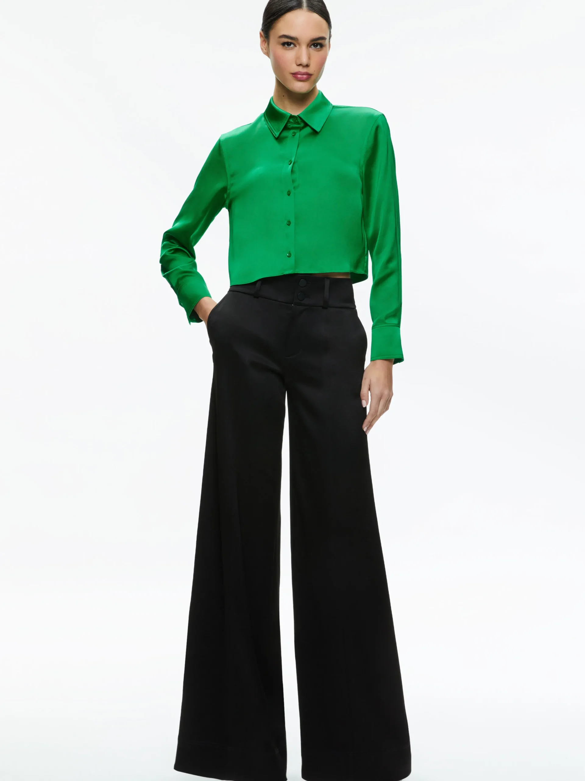 LEON CROPPED BUTTON DOWN
