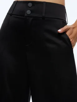 LEONE CROPPED WRAP BLAZER + MAME HIGH RISE WIDE LEG PANT