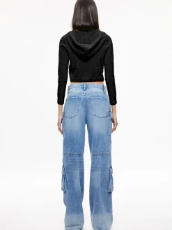 LIDELL CROPPED ZIP UP HOODIE