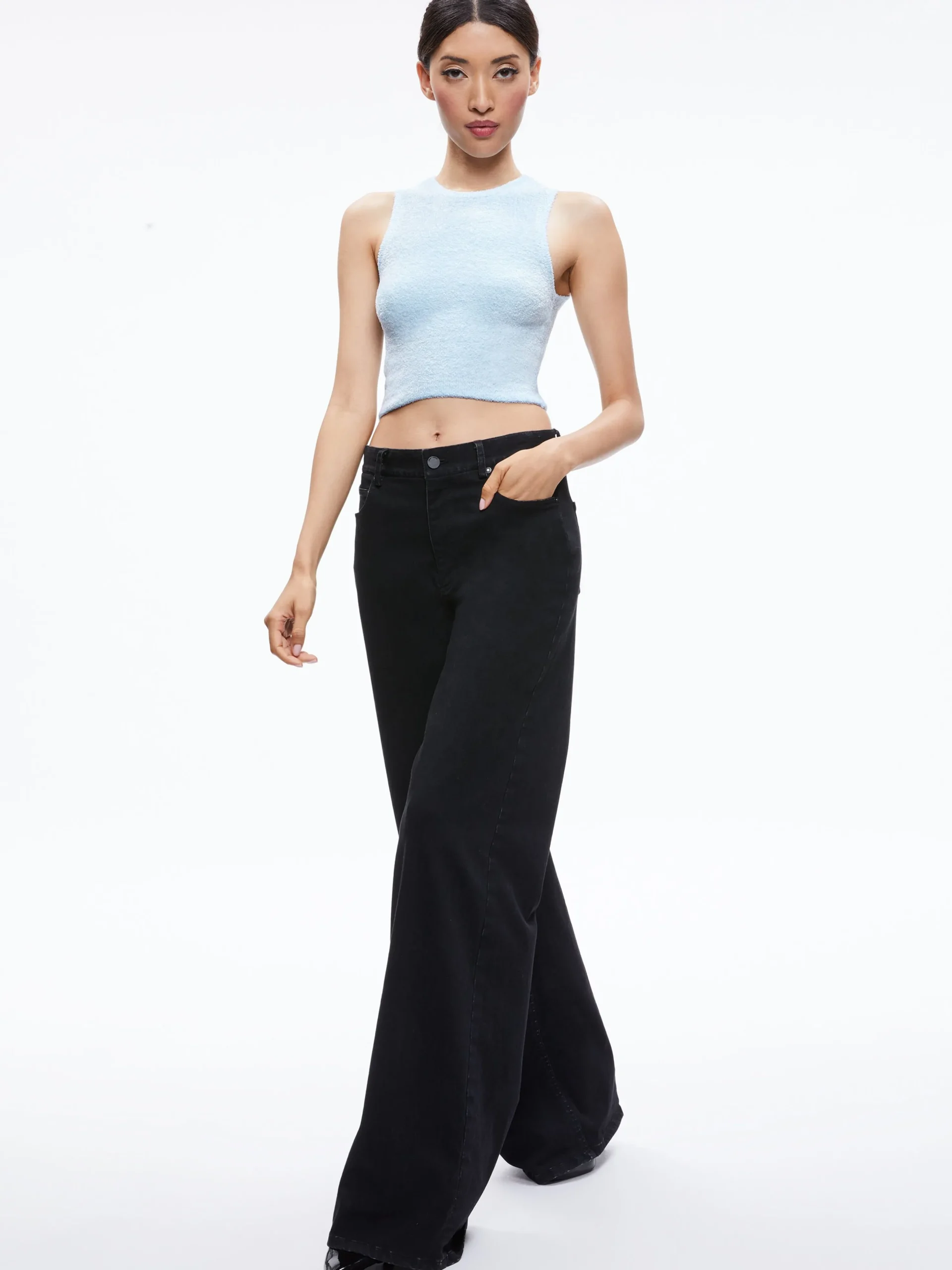 LIDELL CROPPED ZIP UP HOODIE + AMITY SLEEVELESS CROPPED TANK