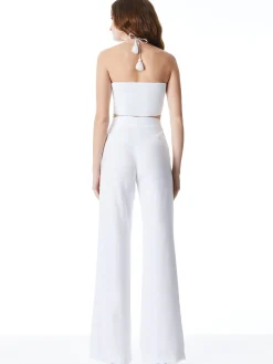 LIVIA TIE FRONT HALTER TOP