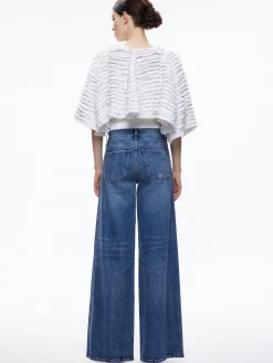LOREE RUFFLE TIE FRONT CROPPED JACKET