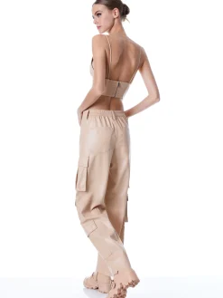LUIS VEGAN LEATHER CARGO PANT