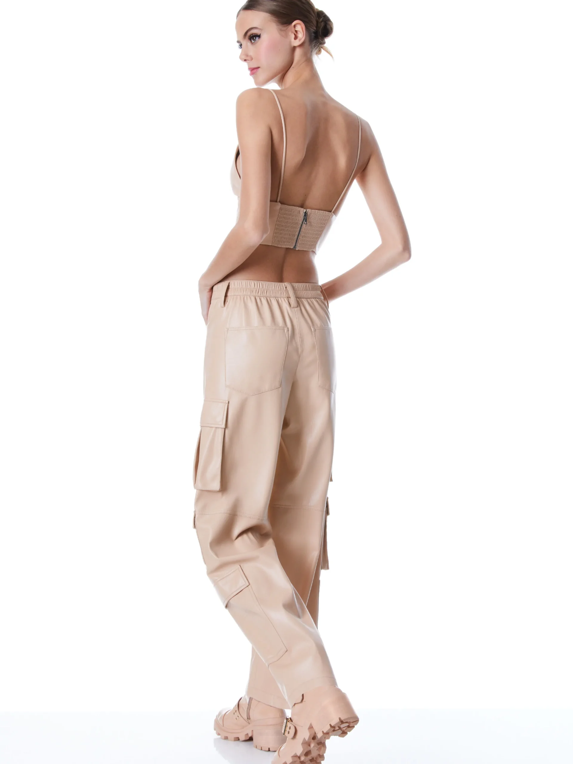 LUIS VEGAN LEATHER CARGO PANT