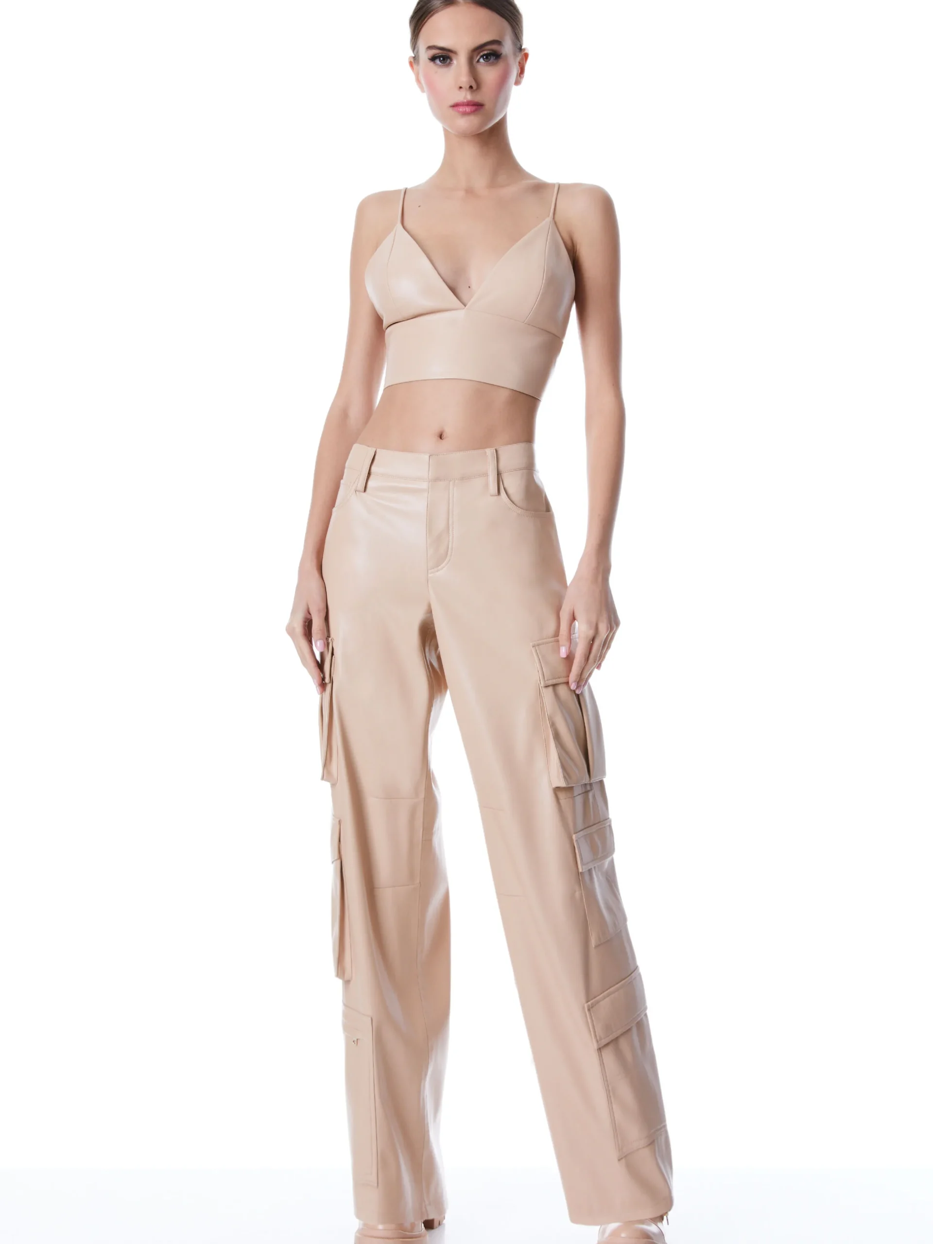 LUIS VEGAN LEATHER CARGO PANT