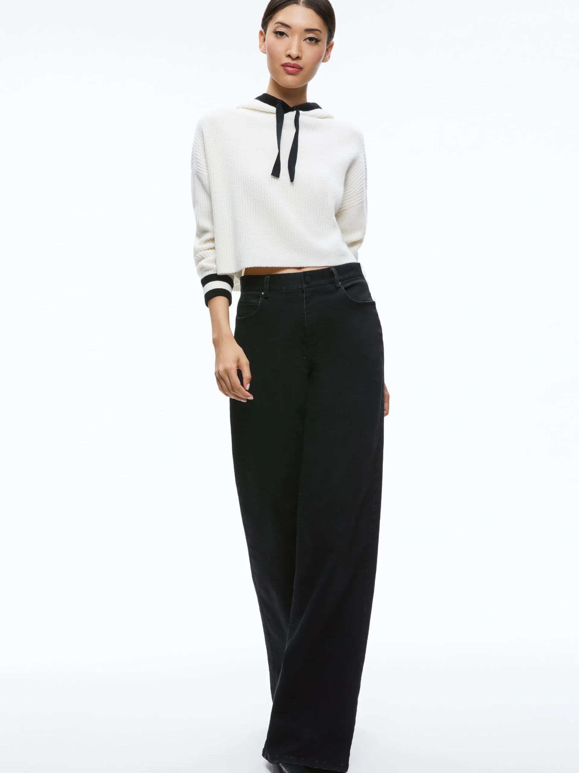 LUMI RIBBED KNIT HOODIE