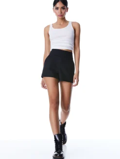MACEY FITTED NOTCH COLLAR BLAZER + DONALD HIGH WAIST SHORT- BLACK