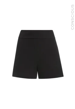 MACEY FITTED NOTCH COLLAR BLAZER + DONALD HIGH WAIST SHORT- BLACK
