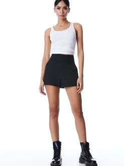 MACEY FITTED NOTCH COLLAR BLAZER + DONALD HIGH WAIST SHORT- BLACK