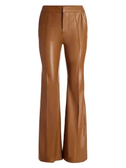 MACEY FITTED VEGAN LEATHER BLAZER + DANETTE VEGAN LEATHER SPLIT HEM TROUSERS