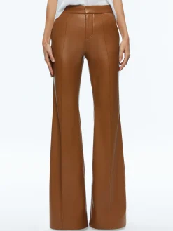 MACEY FITTED VEGAN LEATHER BLAZER + DANETTE VEGAN LEATHER SPLIT HEM TROUSERS