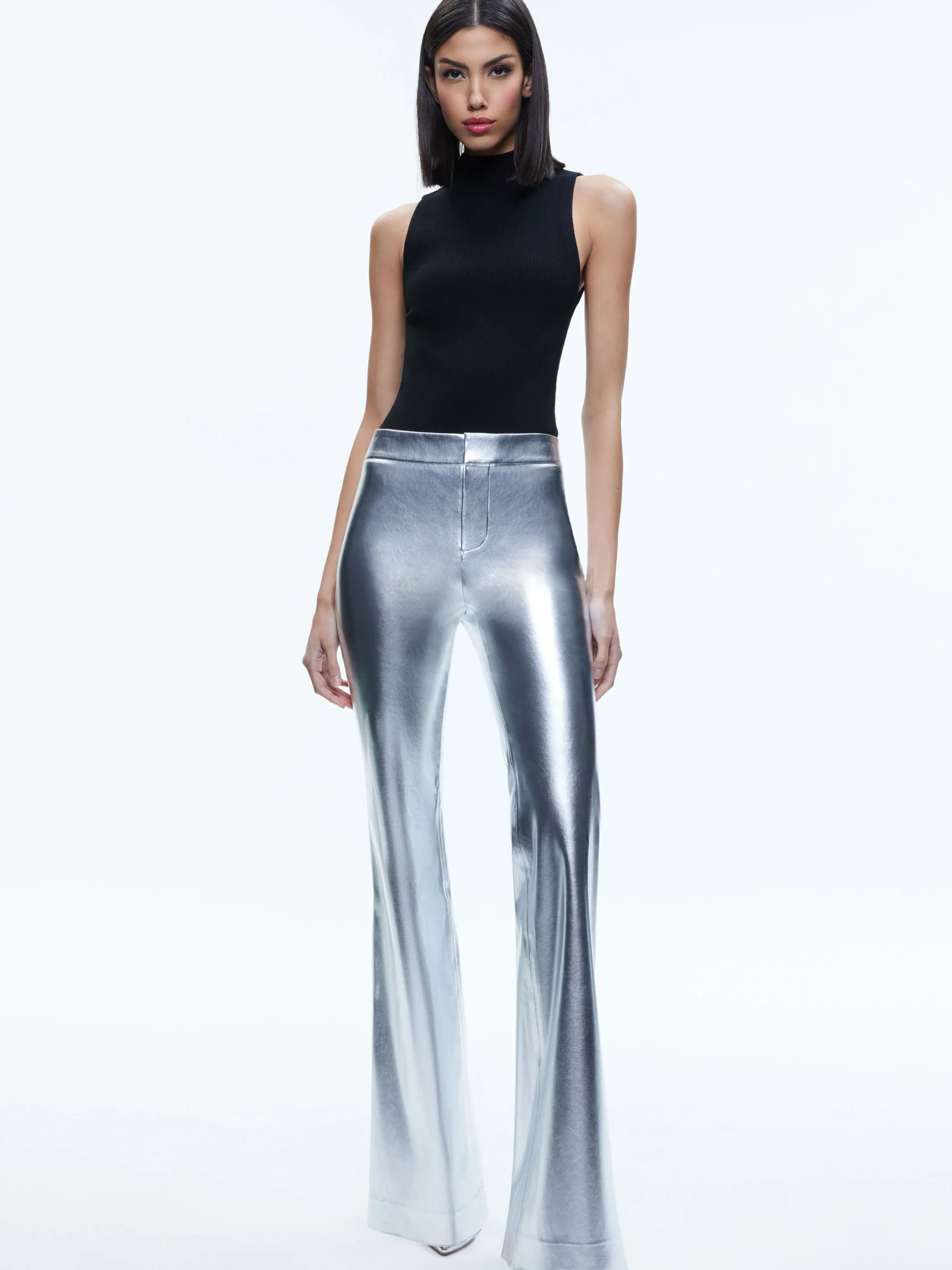 MACEY METALLIC VEGAN LEATHER BLAZER + LIVI METALLIC VEGAN LEATHER PANT