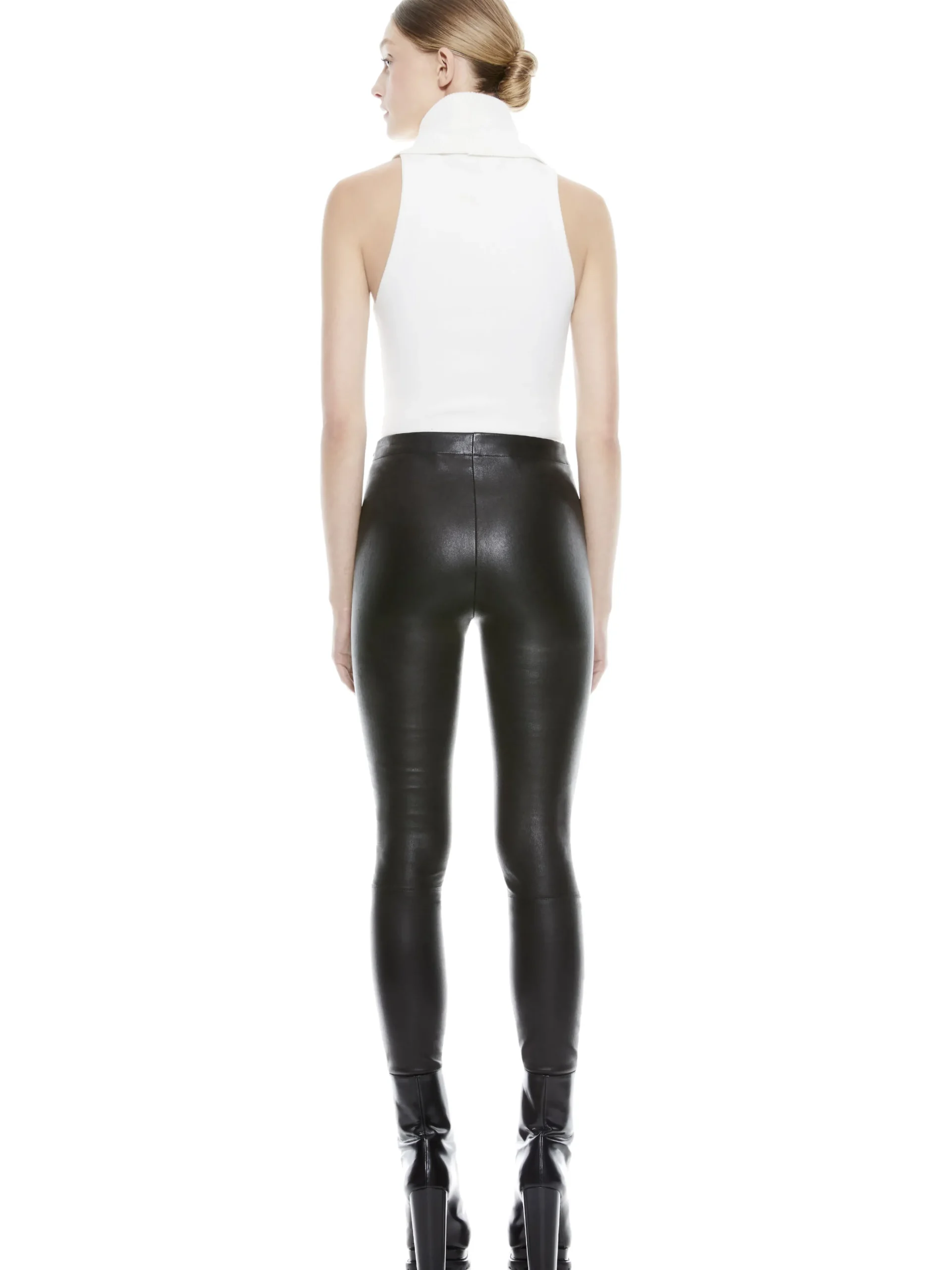 MADDOX SIDE ZIP LEATHER LEGGING