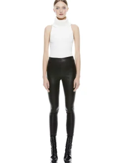 MADDOX SIDE ZIP LEATHER LEGGING