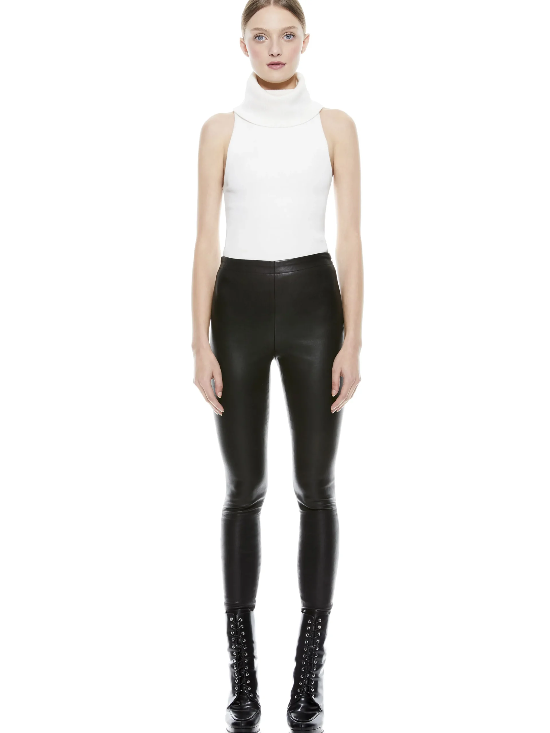 MADDOX SIDE ZIP LEATHER LEGGING